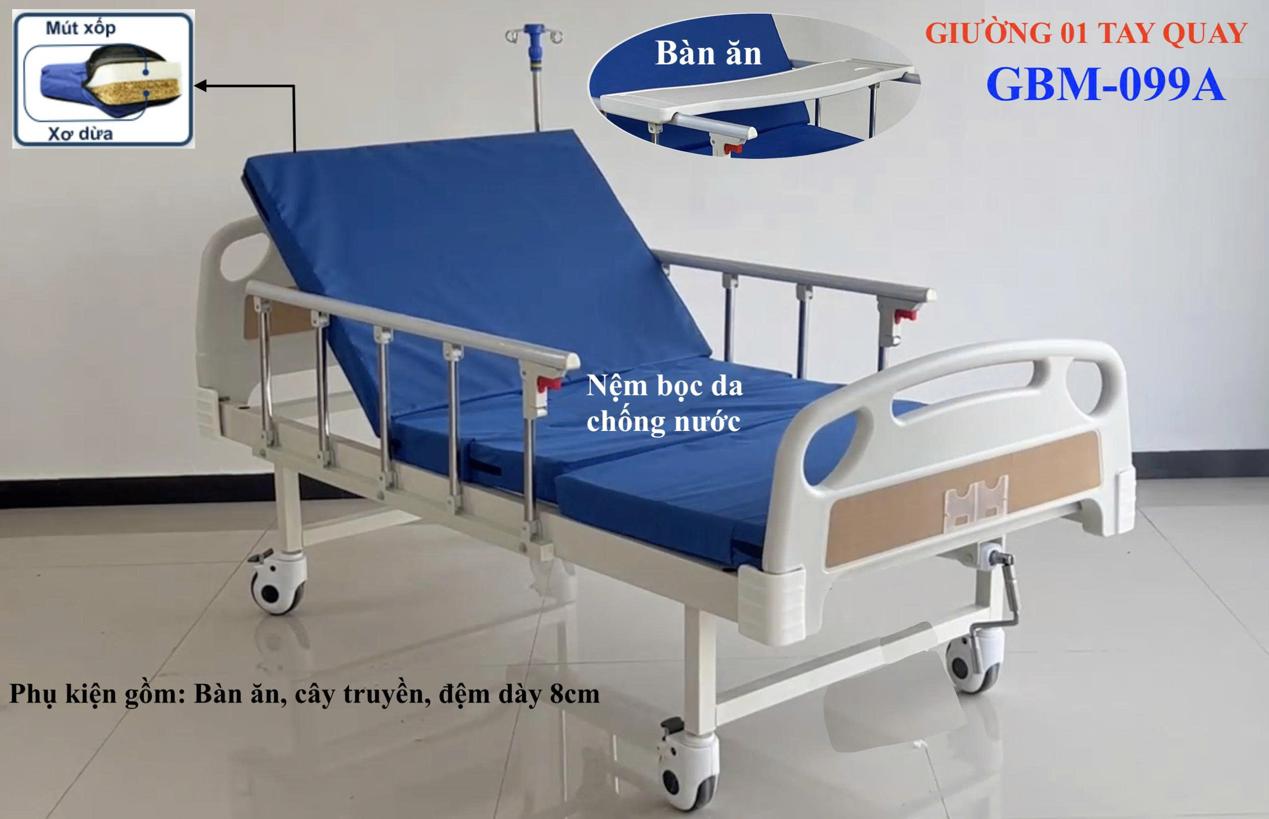 Giường y tế 1 tay quay GBM-099A
